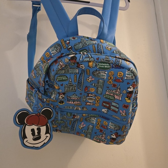 Shanghai Disneyland China Disney Blue Backpack - Picture 1 of 1